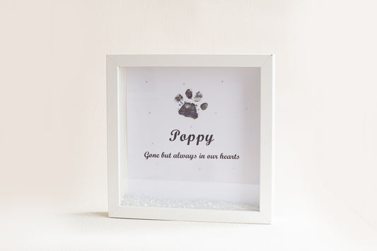 Personalised Paw Print Pet Bereavement Frame