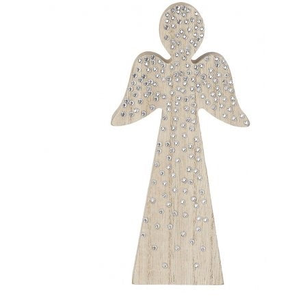 Wooden Sequin Angel