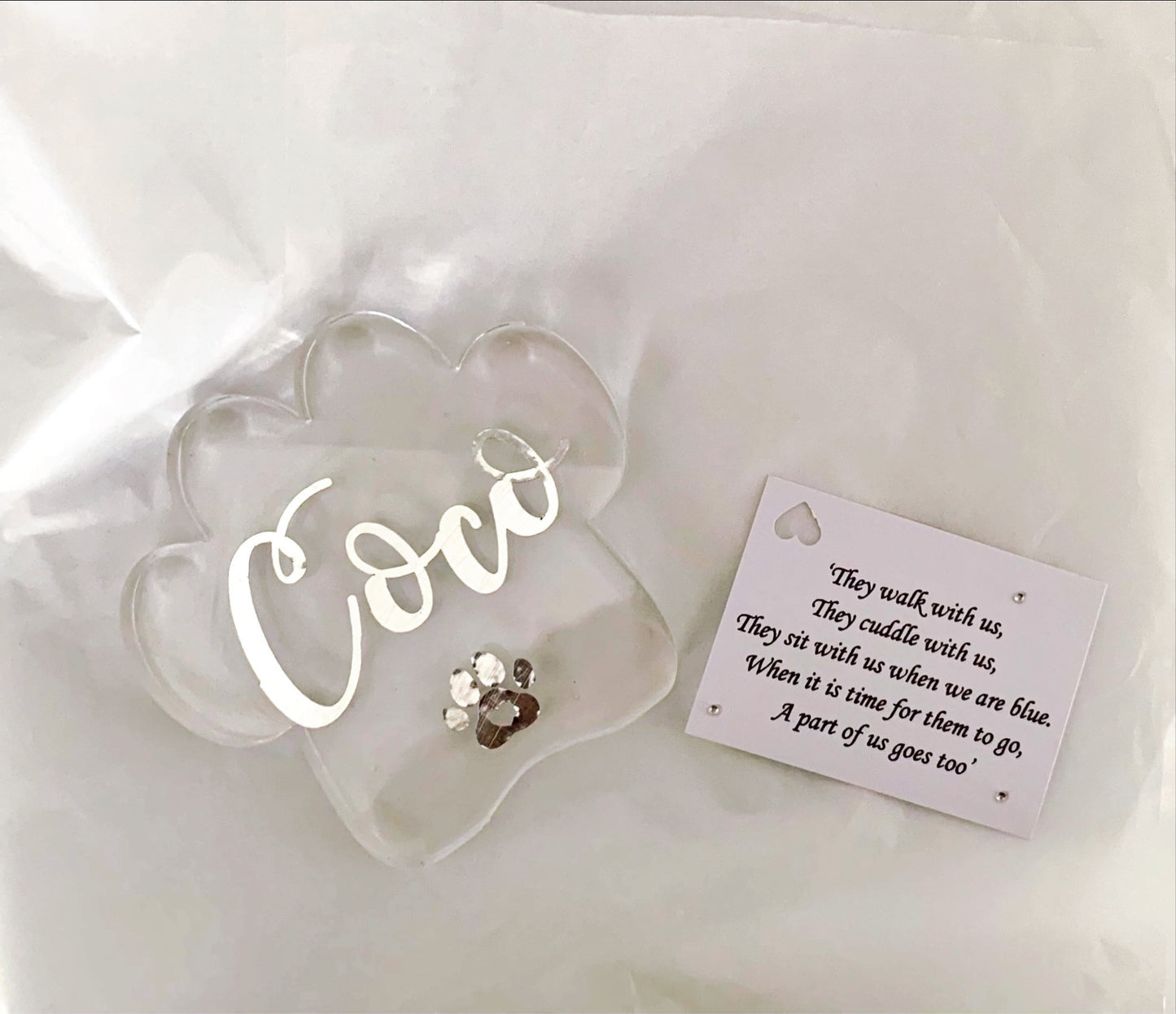 Personalised Pet Paw Memorial