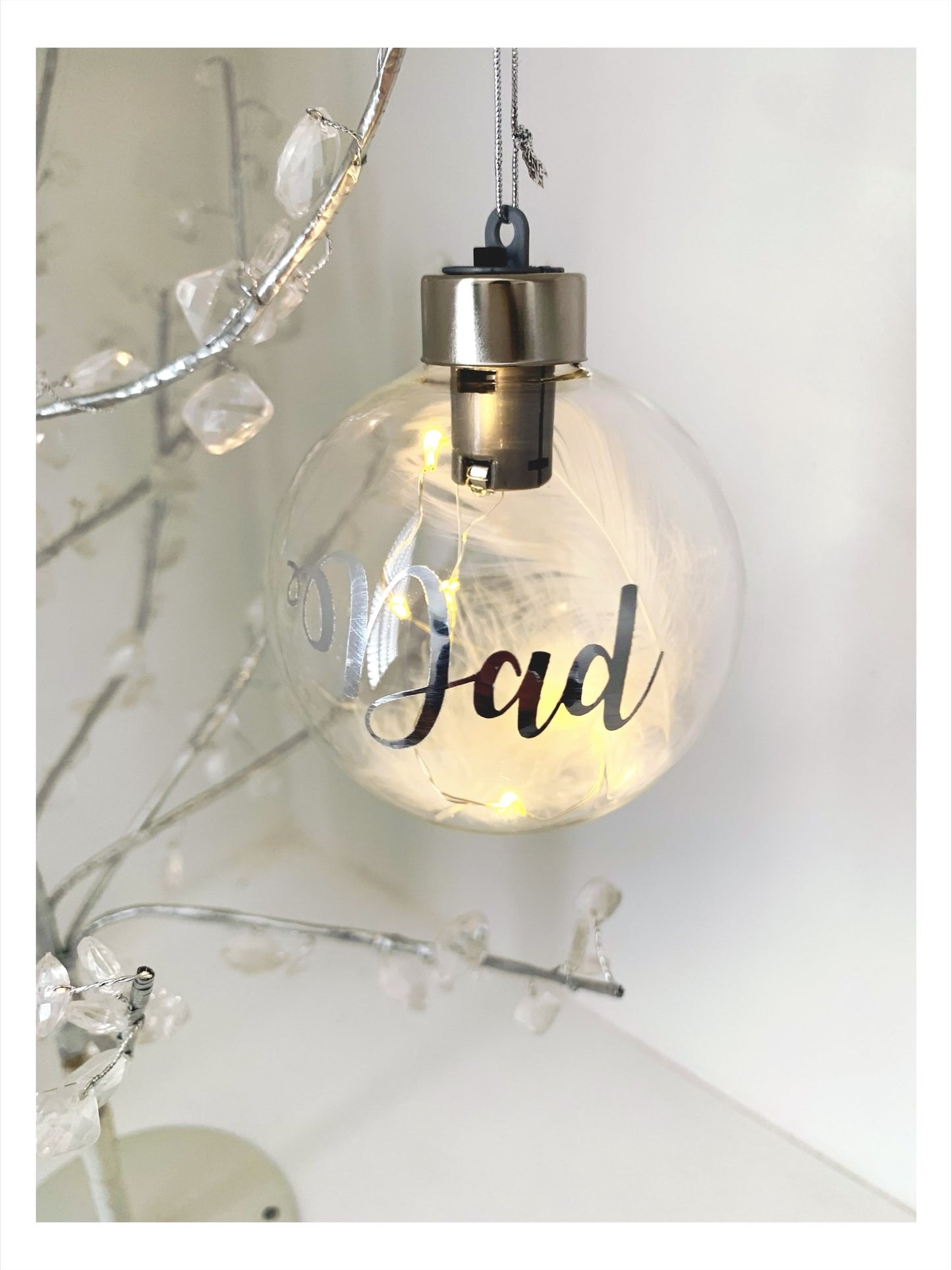 Light Up Dad Personalised Bauble