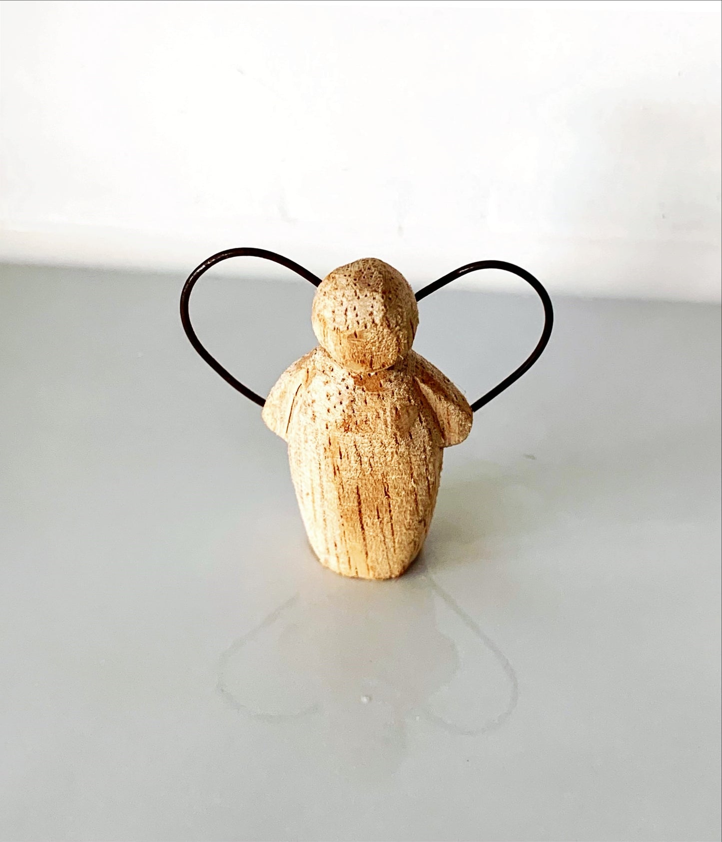 Wooden Natural Angel Figurine