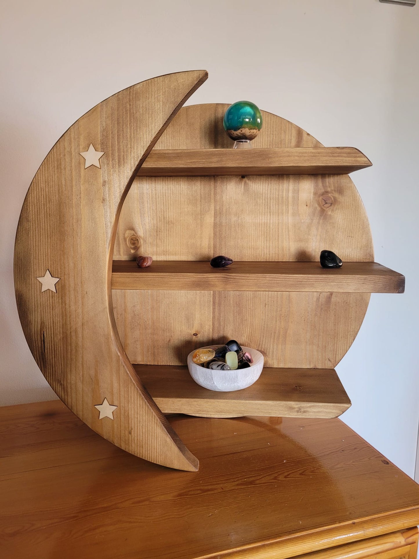 Hand Crafted Moon Shelf Unit