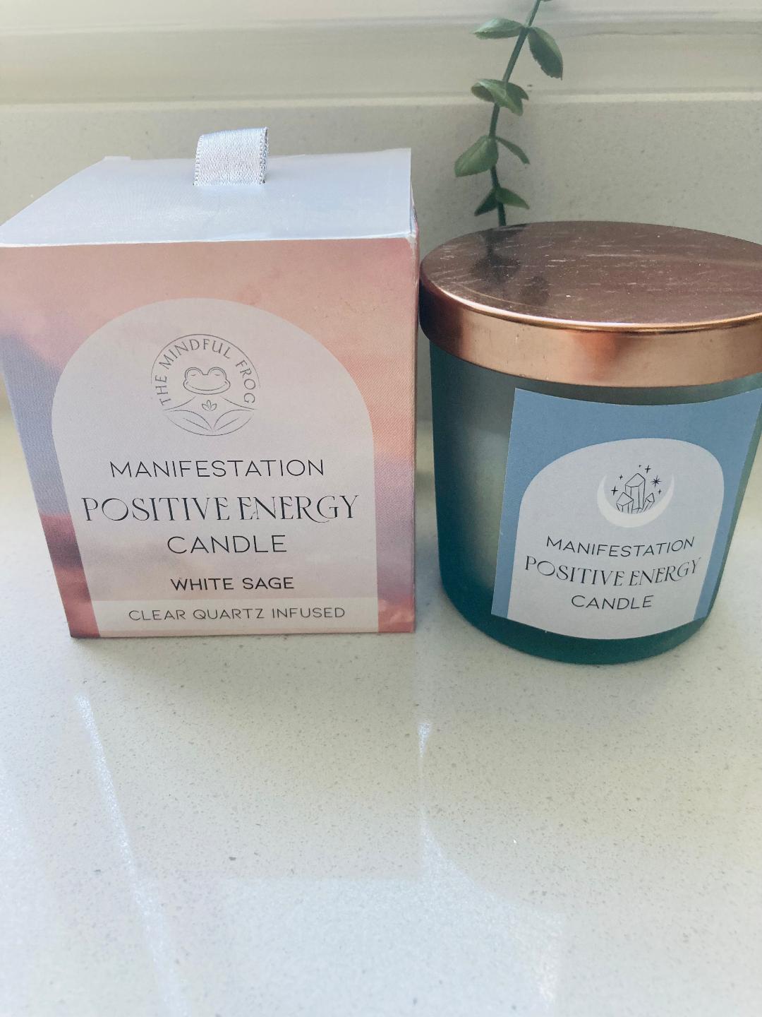 Crystal Chip Manifesting Positive Energy Candle