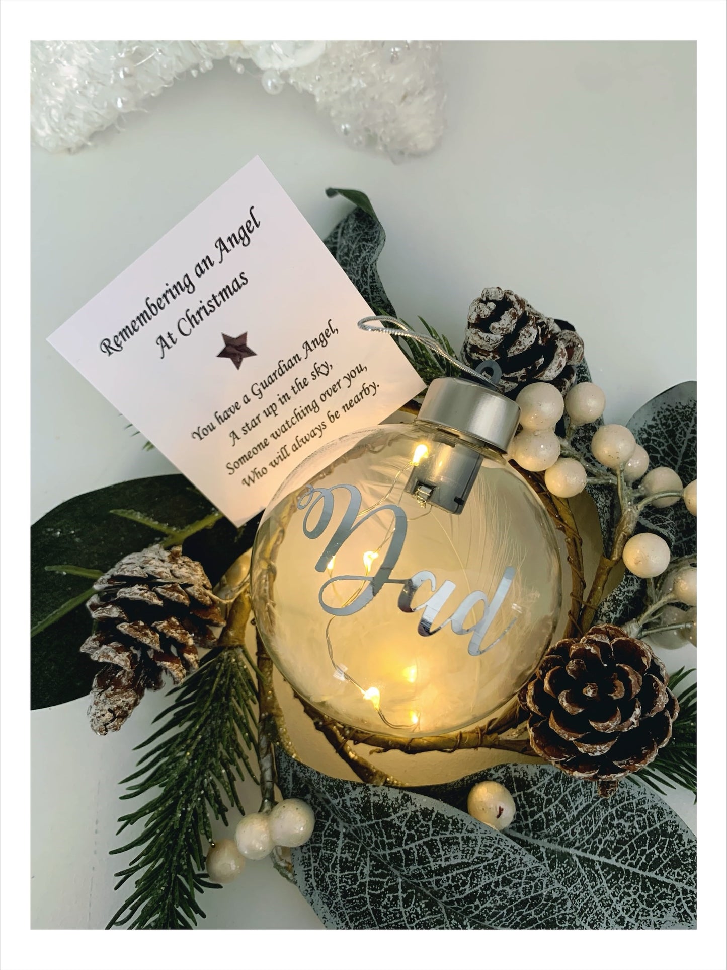 Light Up Dad Personalised Bauble