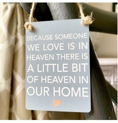 Someone We Love In Heaven Mini Metal Sign